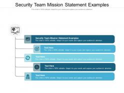 Security team mission statement examples ppt powerpoint presentation visual aids background images cpb