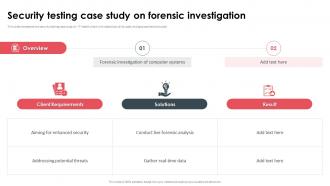 Security Testing Case Study On Forensic Investigation