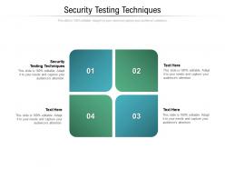 Security testing techniques ppt powerpoint presentation summary example file cpb