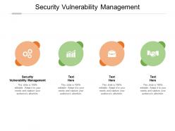 Security vulnerability management ppt powerpoint presentation styles infographics cpb