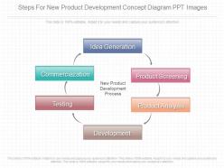 See steps for new product development concept diagram ppt images