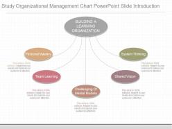 See study organizational management chart powerpoint slide introduction
