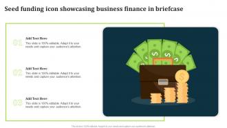 Seed Funding Icon Showcasing Business Finance In Briefcase