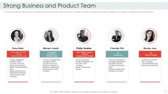 Seed investor financing pitch deck strong business and product team
