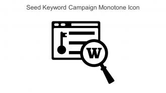 Seed Keyword Campaign Monotone Icon In Powerpoint Pptx Png And Editable Eps Format