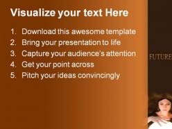 Seeing the future abstract powerpoint templates and powerpoint backgrounds 0711