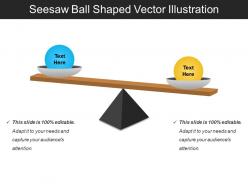 Seesaw ball shaped vector illustration