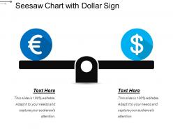Seesaw chart with dollar sign
