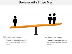 Seesaw with three men