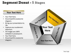 35532739 style division donut 5 piece powerpoint template diagram graphic slide
