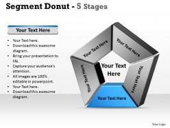 35532739 style division donut 5 piece powerpoint template diagram graphic slide