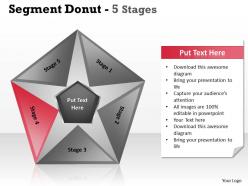 18962549 style division donut 5 piece powerpoint template diagram graphic slide
