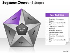 18962549 style division donut 5 piece powerpoint template diagram graphic slide
