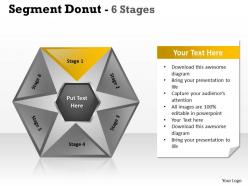 Segment donut 6 stages circular diagram 9