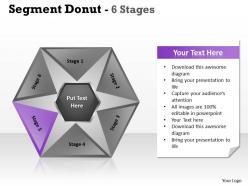 Segment donut 6 stages circular diagram 9