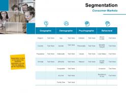Segmentation Consumer Markets Ppt Powerpoint Presentation Outline Layout