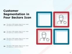 Segmentation Icon Percent Market Targeting Circular Pie Chart Hexagonal Customer