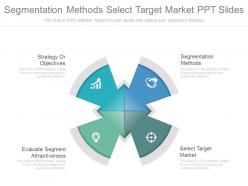 Segmentation methods select target market ppt slides