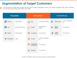 Segmentation of target customers ppt powerpoint presentation icon guidelines