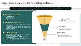 Segmentation Strategies For Retargeting Customers Remarketing Strategies For Maximizing Sales