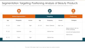 Segmentation Targeting Positioning Analysis Of Beauty Products