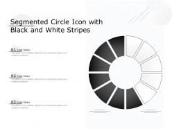 Segmented circle icon with black and white stripes