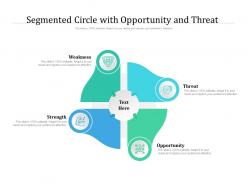 Segmented circle with opportunity and threat