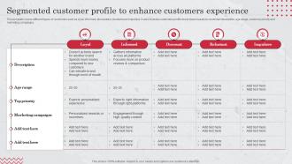 Segmented Customer Profile To Enhance Target Market Definition Examples Strategies And Analysis