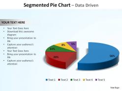 Segmented pie chart data driven ppt slides diagrams templates powerpoint info graphics