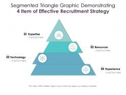 Segmented Triangle Graphic Demonstrating 4 Item Of Effective Recruitment Strategy