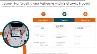 Segmenting Targeting And Positioning Analysis Of Luxury Product
