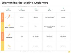 Segmenting The Existing Customers Ppt Powerpoint Presentation Show Gridlines