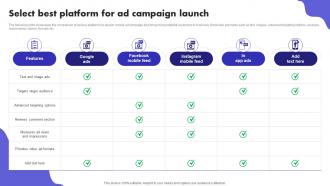 Select Best Platform For Ad Campaign Launch Digital Marketing Ad Campaign MKT SS V