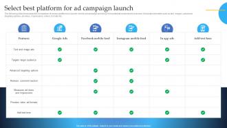 Select Best Platform For Ad Campaign Launch Mobile Marketing Guide For Small Businesses