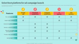 Select Best Platform For Ad Campaign Launch Understanding Pros And Cons MKT SS V
