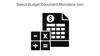 Select Budget Document Monotone Icon In Powerpoint Pptx Png And Editable Eps Format