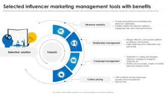 Selected Influencer Marketing Management Tools With Benefits Marketing Technology Stack Analysis