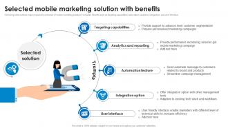 Selected Mobile Marketing Solution With Benefits Marketing Technology Stack Analysis