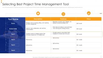Selecting Best Project Time Management Tool Coordinating Different Activities For Better