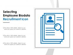 Selecting employee biodata recruitment icon