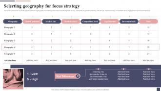 Selecting Geography For Focus Strategy Focus Strategy For Niche Market Entry