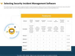 Selecting security incident management software centralized ppt template