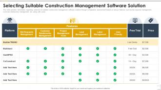 Selecting Suitable Construction Management Software Solution Construction Playbook