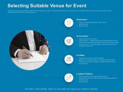 Selecting suitable venue for event protection ppt powerpoint presentation introduction