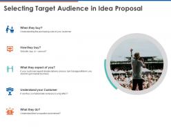 Selecting target audience in idea proposal ppt powerpoint presentation outfit