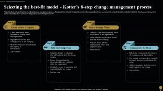 Selecting The Best Model Kotters 8 Step Change Management Plan For Organizational Transitions CM SS