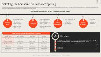 Selecting The Best Name For New Store Opening Retail Outlet To Cater New Target Audience