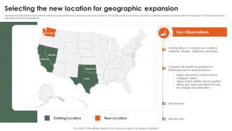 Selecting The New Location For Geographic Expansion Startup Growth Strategy For Rapid Strategy SS V
