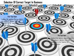Selection of correct target in business image graphics for powerpoint