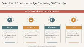 Selection Of Enterprise Hedge Fund Using SWOT Analysis Of Hedge Fund Performance